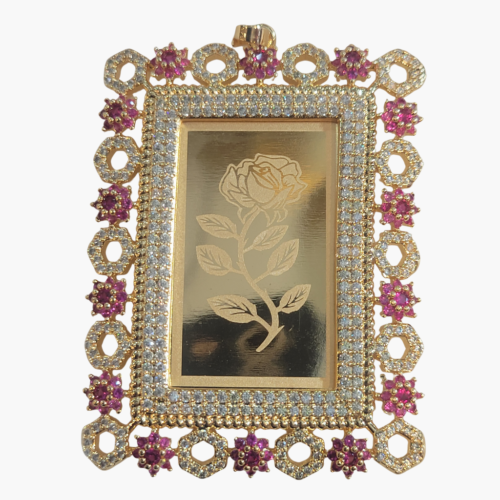 Rose Bloom One Gram Gold Pendant