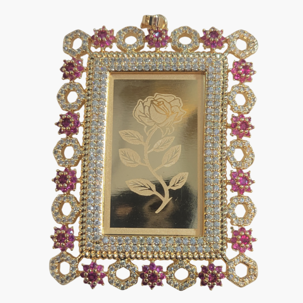 Rose Bloom One Gram Gold Pendant