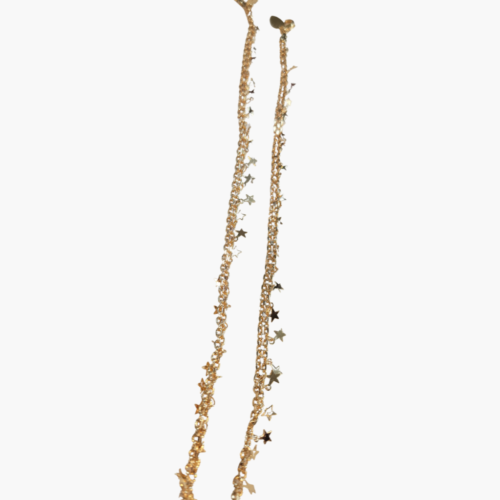 Designer Star Dangle Gold Anklet
