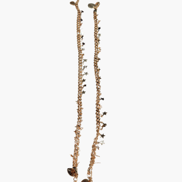 Designer Star Dangle Gold Anklet