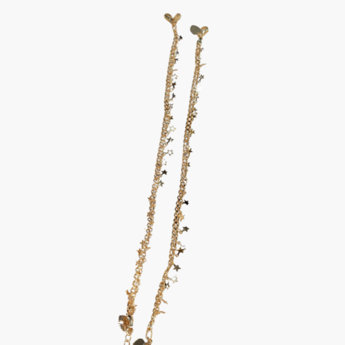 Designer Star Dangle Gold Anklet