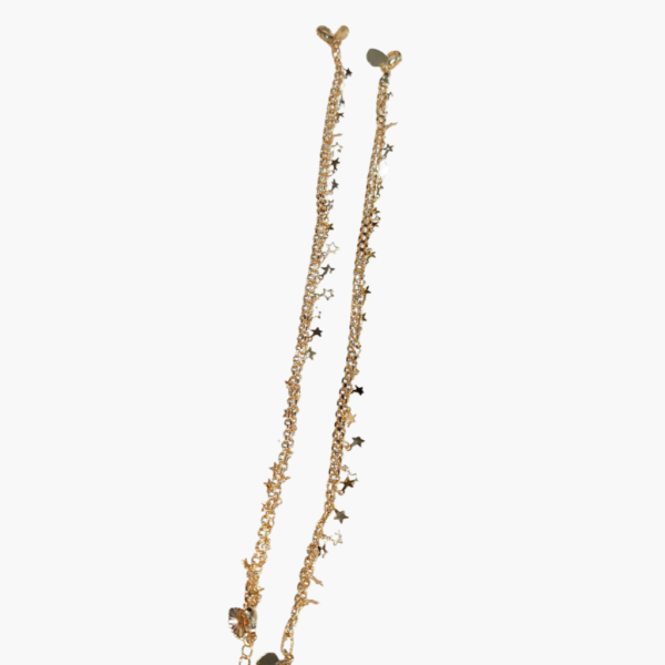 Designer Star Dangle Gold Anklet