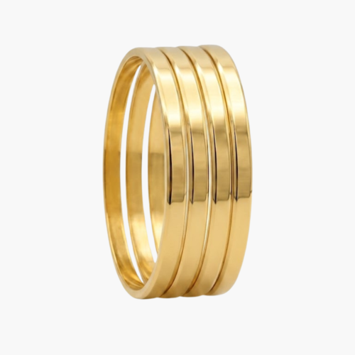 Test Elegant Plain Gold Bangles